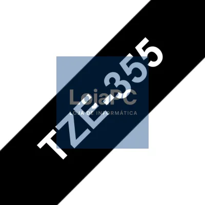Brother Fita laminada de Standard 24mm - Preto/Branco