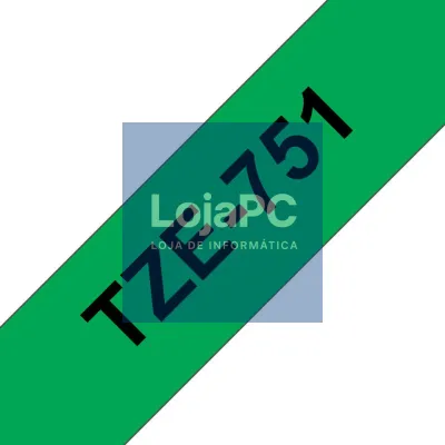 Brother Fita Laminada de 24 mm, Comprimento: 8m - Texto preto sobre fundo verde
