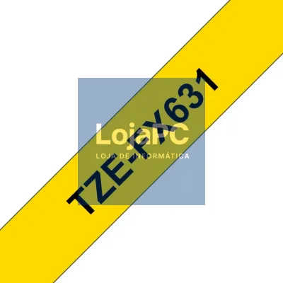 Brother Fita laminada flexível de 12mm, comprimento: 8m - Texto preto sobre fundo amarelo