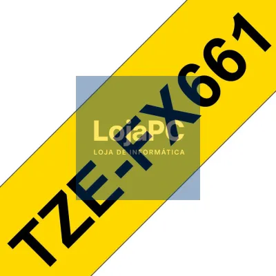 Brother Fita laminada flexível - Texto preto sobre fundo amarelo, Largura: 36 mm. Comprimento: 8 m