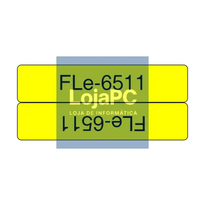 Brother Fita de etiquetas bandeira - Texto preto sobre fundo amarelo - Largura: 21 mm - Comprimento: 45 mm (72 etiquetas por cassete)