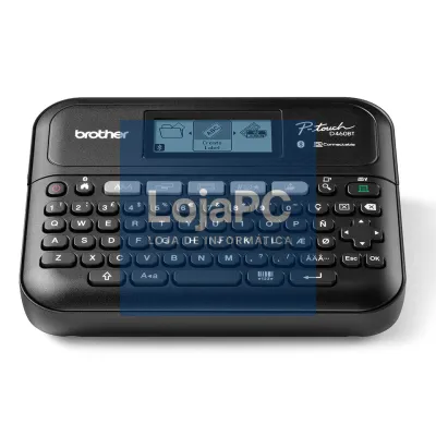 Brother PTD460BTVP - Rotuladora eletrónica de secretária com teclado, conexão a PC e móvel, Larguras de fita: 3,5 / 6 / 9 / 12 / 18 mm, Corte de fita manual - Teclado QWERTY - Adaptador CA - Mala de