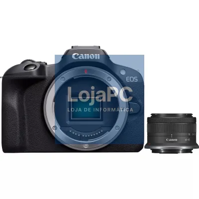 Canon EOS R100 + RF-S 18 – 45mmIS STM - CMOS de 24.1 Megapixels, 4K UHD , Sistema Dual Pixel CMOS AF