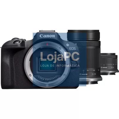 Canon EOS R100 + RF-S 18 – 45mm IS STM + RF-S 55-210mm F5-7.1 IS STM - CMOS de 24.1 Megapixels, 4K UHD , Sistema Dual Pixel CMOS AF