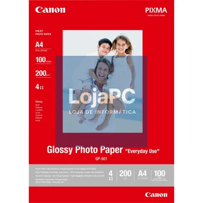Canon Papel Glossy Photo "Everyday Use" A4, Cx. 100 Folhas, 200 grs