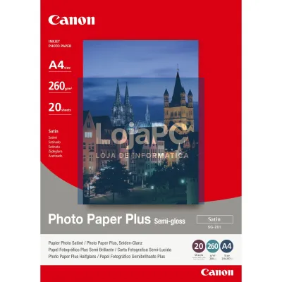 Canon Photo Paper Plus Semi-gloss / A4 / Caixa 20 Folhas / 260 Grs.