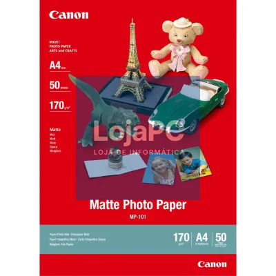 Canon Papel Foto Mate A4, Cx. 50 Folhas, 170 Grs.