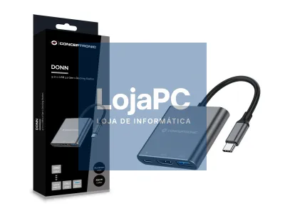 Conceptronic DONN18G 3-in-1 USB 3.2 Gen 1 Docking Station, HDMI, USB 3.0, 100W USB PD