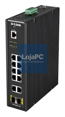 D-Link 12 Port L2 Industrial Smart Managed Switch with 10 x 1GBaseT(X) ports & 2 x SFP ports