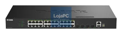 D-Link 24 Ports GE PoE (30W) + 4 Ports 10G SFP+ Smart Pro Stackable Managed Switch, 370W
