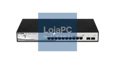 D-Link 8-Port 10/100/1000Mbps Gigabit Smart Switch + 2 SFP ports (RACK 19'')