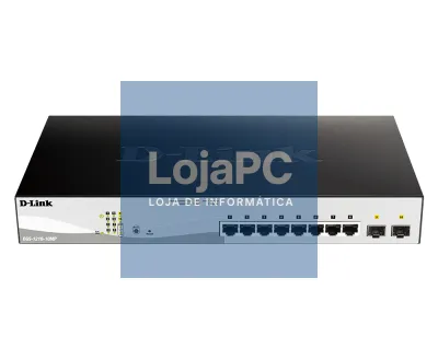 D-Link 10-Port 10/100/1000 Gigabit PoE+ Smart Switch + 2 SFP Ports. (130W) (RACK 19'')