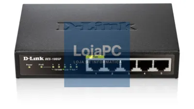 D-Link 5-Port 10/100Mbps with 1 x PoE Port (port 1) Unmanaged Switch (15,4W)