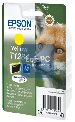 Epson Tinteiro AMARELO STYLUS S22/SX420W/425W/Office BX305F com etiqueta de segurança - Radio Frequencia y Acoustic Magnetic