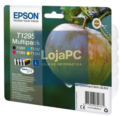 Epson MULTIPACK de 4 cores T1295 Tinta DURABrite Ultra (c/alarme RF+AM)