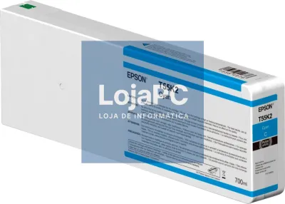 Epson Singlepack Cyan T55K200 ultraChrome HDX/HD 700ml <b> Necessário atualizar o firmware do equipamento, consultar site da Epson.</b>