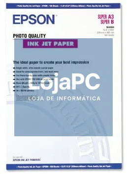 Epson Papel de Qualidade Fotográfica A3+ (100 Folhas)