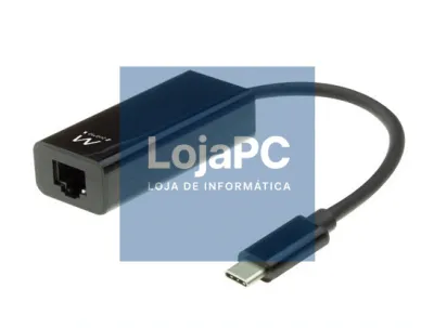 EWENT Adaptador de Rede Gigabit USB C, preto