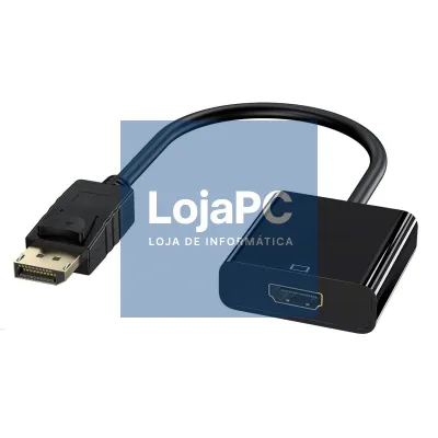 EWENT Cabo Adaptador DisplayPort - HDMI tipo A, M/F, 0.15m,w/interlock, DP 1.1a compatível
