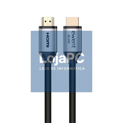 EWENT Cabo Premium High Speed HDMI 2.0 com Ethernet, preto, M/M 1.8m, 4K@60Hz, HDR