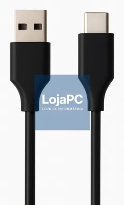EWENT USB 2.0 Type-C cable, type C to A M/M, AWG28, PD 60W, Data 480Mbps, PVC, black, 1m, Ecobag