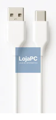 EWENT Cabo USB 2.0 Tipo C, Tipo C para A M/M, AWG28, PD 60W, Data 480Mbps, PVC, branco, 2m, Ecobag
