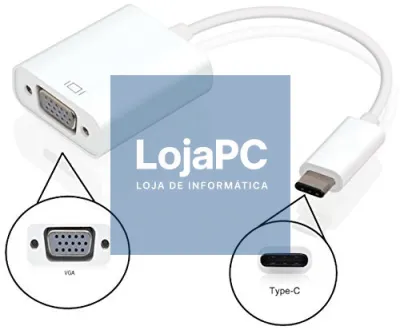 EWENT Conversor USB Type C para VGA 1080p