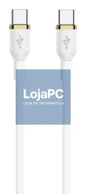 EWENT Cabo USB 2.0 Tipo C, tipo C para C M/M, AWG24, PD 240W, Data 480Mbps, SILICONE, branco, 2m, retail box
