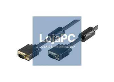 EWENT Cabo VGA/SVGA 15pin HD plug M/M com ferrites, CU,AWG28, 1.8m