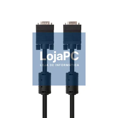 EWENT Cabo VGA/SVGA 15pin HD plug M/M com ferrites, CU,AWG28, 3.0m