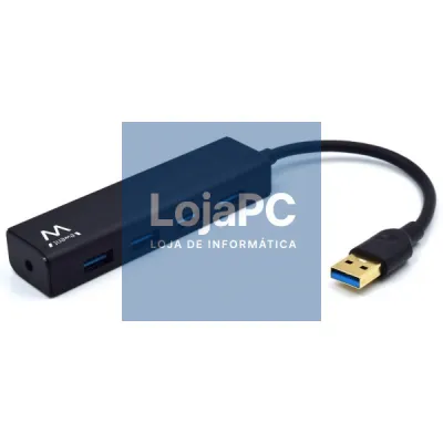 EWENT HUB USB 3.2 Gen 1, 4 portas, Extra DC Power Jack 3.5mm
