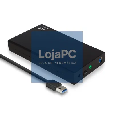 EWENT Caixa Externa para HDD SATA de 3.5" USB 3.2 Gen 1 com montagem sem parafusos