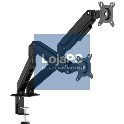 EWENT Destop Monitor Support gas spring 2 monitor 13-32", Max VESA 100x100, Flat Screen up to 9Kg, Curved Screen up to 7Kg