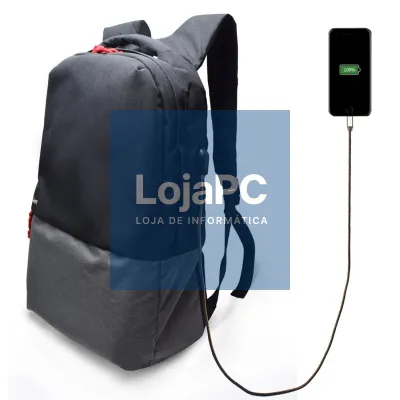 EWENT Mochila para Portátil 17.3" preta, com Porta USB