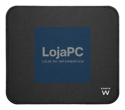 EWENT Tapete para Rato em poliéster, 250x220x6mm, anti-slip, Preto