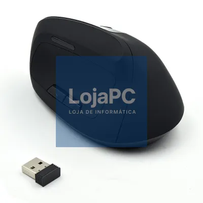 EWENT Rato Wireless Ergonómico Vertical, 800-1200-1600dpi, 5 botões, preto