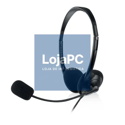 EWENT Headsets USB com microfone e controlo de volume, cabo 2.1m