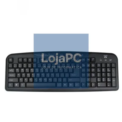 EWENT Teclado USB Multimédia Preto