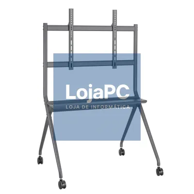 EWENT Suporte Móvel para TV, 50 - 86" com prateleira, Max VESA 800x600, Peso Máximo 120Kg