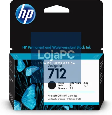 HP 712 38-ml Black DesignJet Ink Cartridge