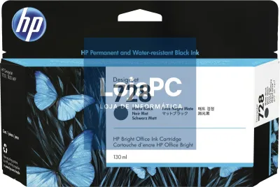 HP 728 130-ml Matte Black DesignJet Ink Cartridge