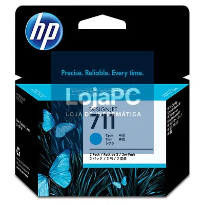 HP 711 3-pack 29-ml Cyan Ink Cartridges