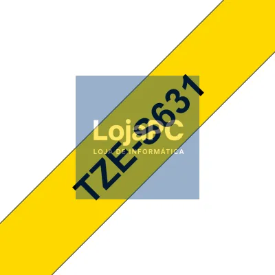 BROTHER P-Touch TZE-S631 black on yellow 12mm extra gluey