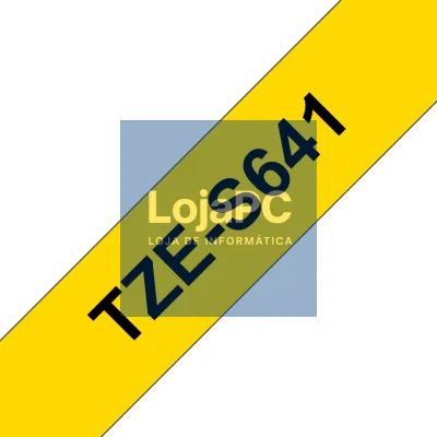 BROTHER TZES641 18mm BLACK ON YELLOW ADHESIVE TAPE