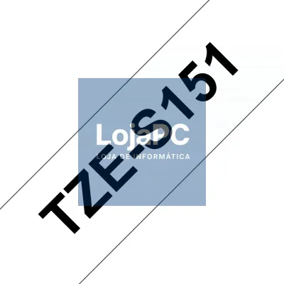 BROTHER TZES151 24mm BLACK ON CLEAR ADHESIVE TAPE