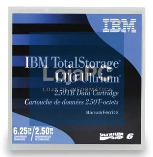 IBM DC IBM Ultrium LTO-6 (BaFe) etiquetado 2,5TB/6,25TB (00V7590ET)