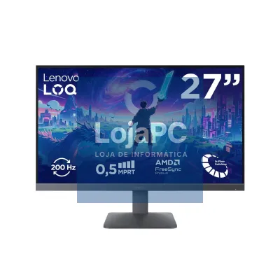 Lenovo LOQ 27 -10 - 27'' FHD Entry Gaming Monitor (IPS Panel, 200Hz, 0.5ms MPRT, HDMI 2.1, DP 1.4, HDR10) - Tilt