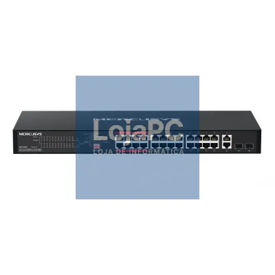 Mercusys 24-Port 10/100Mbps + 2-Port Gigabit Rackmount Switch with 24-Port PoE+