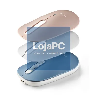 NGS Rato sem fios Multidispositivo: Conexão 2,4 GHz + Bluetooth 5.0 + Bluetooth 5.0, Inclui 2 capas adicionais coloridas com fecho magnético para personalização