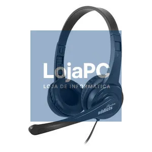 NGS Auscultadores estéreo com microfone, conexão USB